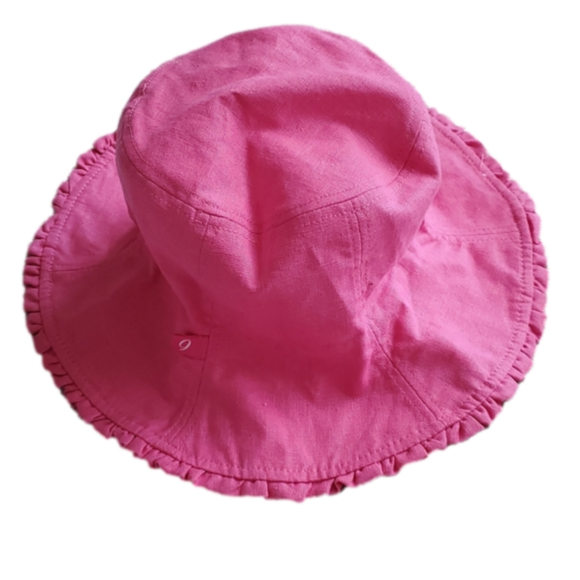 NINE WEST Reversible Hat Pink and White Curled Edge WOMENS One Size NW5100461 - Picture 1 of 4